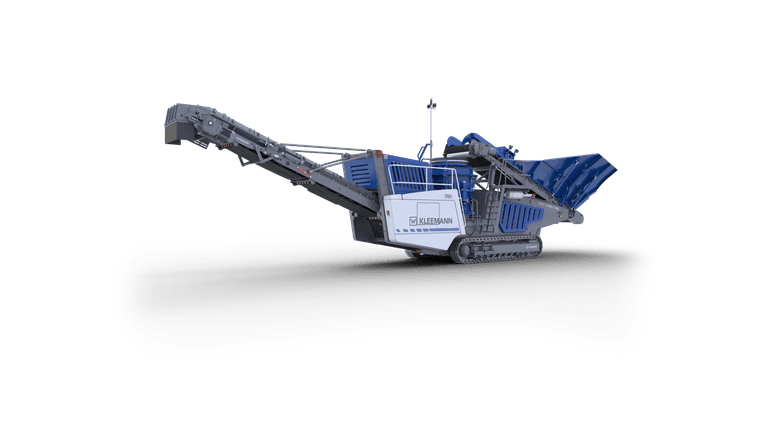 The Kleemann MOBICONE MCO 110 PRO is a mobile cone crusher featuring a robust tracked undercarriage, high-capacity cone crushing unit, and integrated screening/conveyor system, engineered for efficient secondary and tertiary crushing of natural stone and recycled materials.