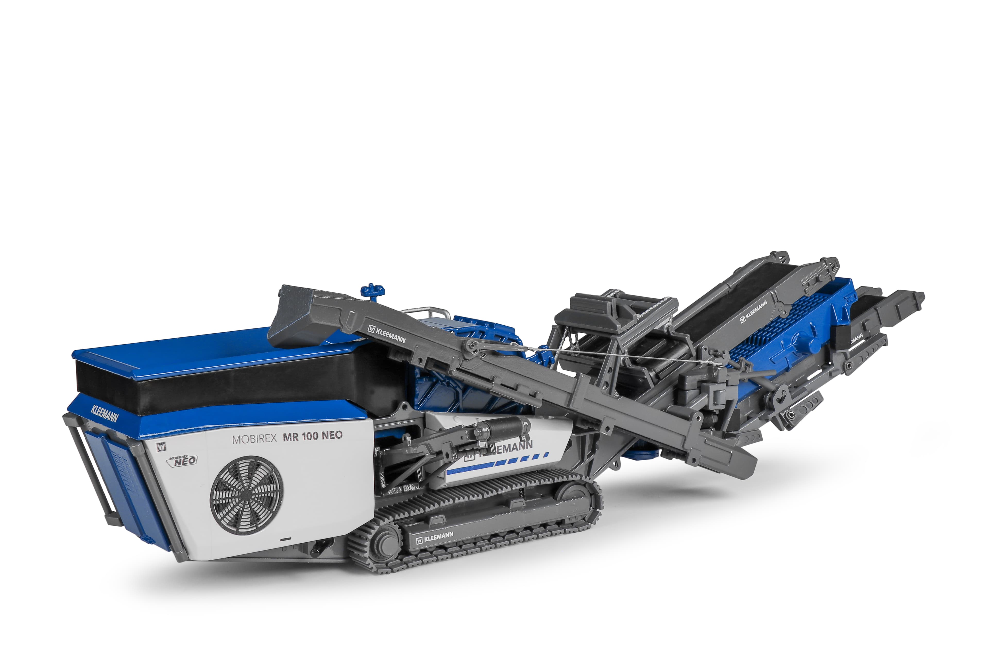 The Kleemann MOBIREX MR 100 NEOe is the fully electric-drive version of the MR 100 impact crusher, featuring a robust tracked undercarriage and high-performance impact crushing rotor, powered by an electric motor for lower emissions, reduced noise, and cost-efficient operation.