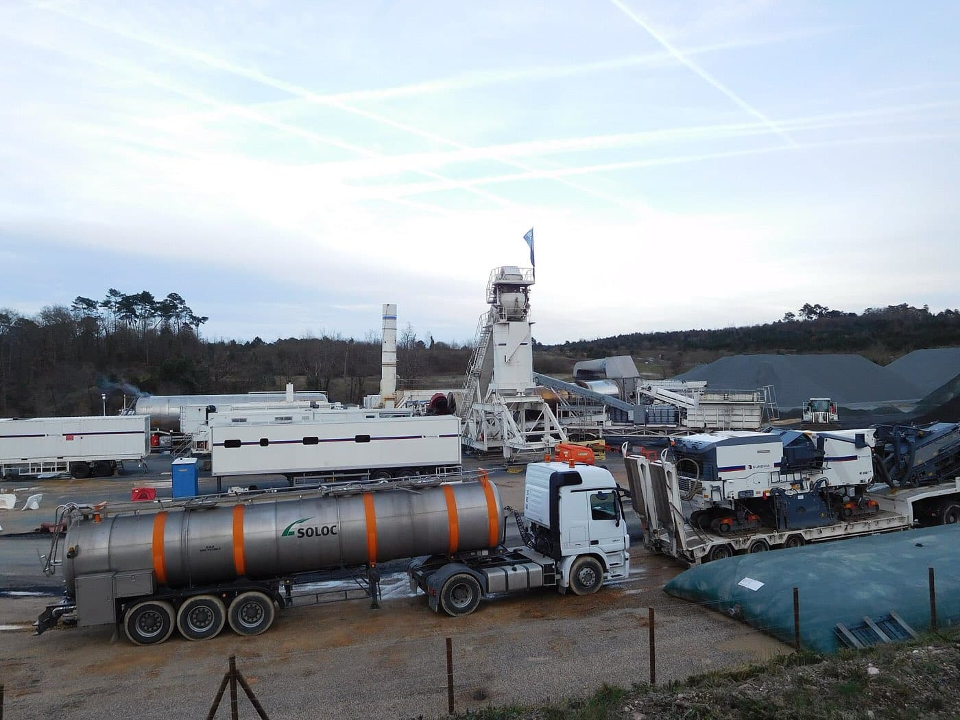 Concrete batching plant in operation